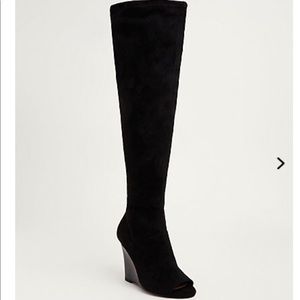 Over the knee wedge boot